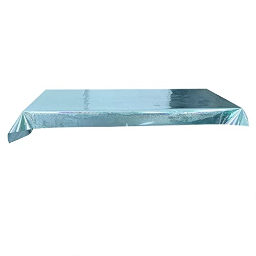 Generic Party Tischdecke Aluminiumfolie Glitzer Tischtuch Tischwäsche Tischdecken für Hochzeit Geburtstag Party Tischdekoration, 100x270cm (Hellblau, 100x270cm) von Generic