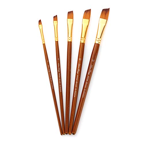 Generic Pinsel -Set Aquarell Pinsel 5pcs mit Nylon Haarpinsel Set für Acrylmalerei, Aquarellmalerei, Gouache -Malerei von Generic