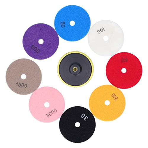 Generic Polishing Pads, Granitpolierkit 9PCs Polishing Pad Plate Saugnapfe Set für Stein- und Keramikpolieren Generic Polishing Pads, Granitpolierkit 9PCs Polishing Pad Plate Saugnapfe Set für Stein- und Keramikpolieren von Generic
