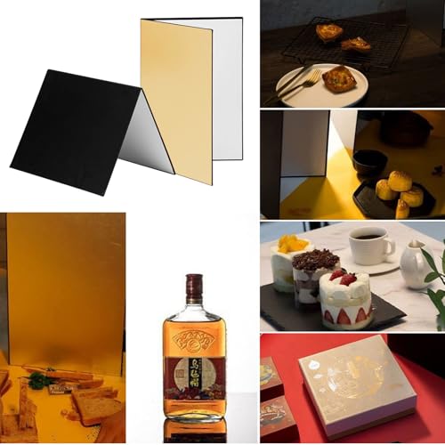 Generic Reflektorfotografie, Fotografiezubehör Lichtdiffusor mit A3 Faltbarem Leichter Ständer 3 in 1 Fotografie Pappe für Produktschmuck Kosmetik Lebensmittelfotografie (A3) von Generic