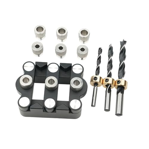 Generic Taschenloch-Vorrichtungs-Set, Tischlerwerkzeuge, praktisch für gerade Löcher, DIY-Möbel von Generic