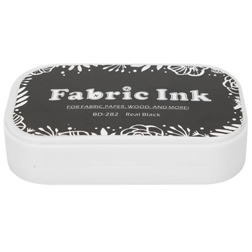 Generic Tintenpolster für Briefmarken, Stempelpolsterschwamm Farbige Tintenkissen -Karten -Karten Ernte Scrapbooking Tintenpolster für Stempelstempelpapier Tuch (BD-282 reines Schwarz) von Generic
