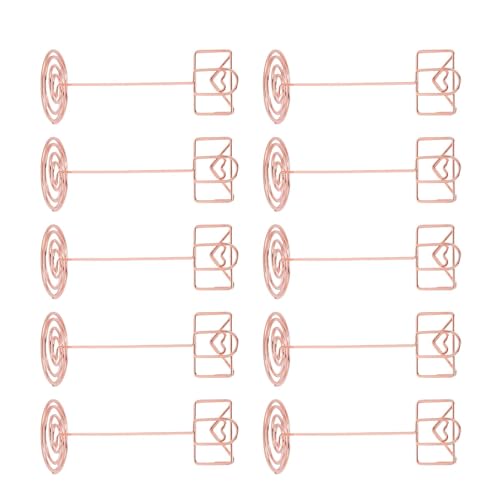 Generic Tischkartenhalter, 10pcs Place Number Clips Klein Praktisch für Hochzeitsgeschäftsparty (Roségold) von Generic