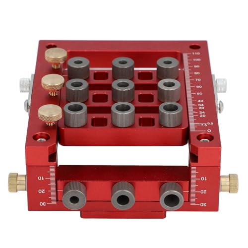 Generic Türscharnierschnee, Schranktür Scharnier Jig Schrank Hardware -Schablone mit Bohrerbits 3 in 1 Einstellbare Öffnungsrand Bohrloch Guide Positionierer Locator für Schränke Türscharniere von Generic