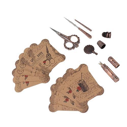 Generic Vintage Stickerei Schere Kit mit Scharfen Edelstahlblättern - Essentielles Nähwerkzeug für Kunstarbeiten und Nadelarbeiten (Antike Messing) von Generic