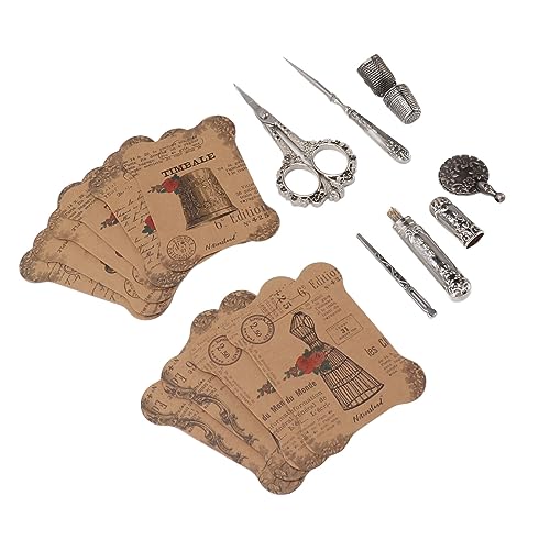 Generic Vintage Stickerei Schere Kit mit Scharfen Edelstahlblättern - Essentielles Nähwerkzeug für Kunstarbeiten und Nadelarbeiten (Vintage-Silber) von Generic