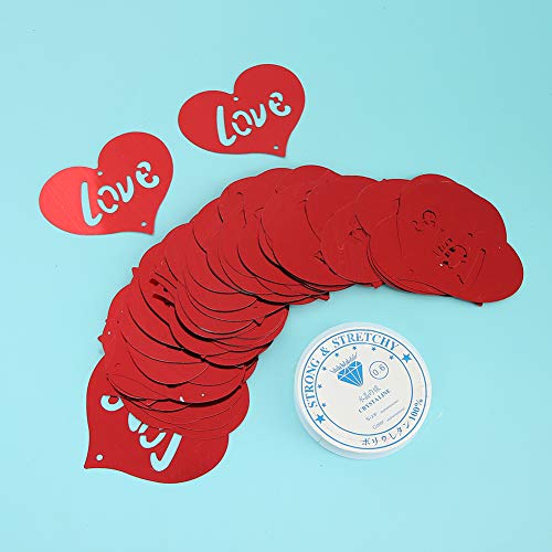 Generic Weihnachtsdekorative Konfetti, 00pcs Plastikpapier Wiederverwendbarer Roter Konfetti, für die Dekoration Accessoires Festival Party (Liebe rot) von Generic