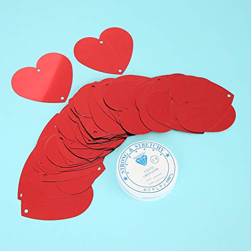 Generic Weihnachtsdekorative Konfetti, 00pcs Plastikpapier Wiederverwendbarer Roter Konfetti, für die Dekoration Accessoires Festival Party (glänzendes Rot) von Generic