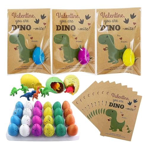 Generische Dino-Ei-Schlüpfkarte | 24er-Pack schlüpfendes Dinosaurier-Spielzeug – schlüpfendes Dino-Ei wächst im Wasserriss, Spielzeuggeschenke zum Valentinstag, Mitbringsel fü Generische Dino-Ei-Schlüpfkarte | 24er-Pack schlüpfendes Dinosaurier-Spielzeug – schlüpfendes Dino-Ei wächst im Wasserriss, Spielzeuggeschenke zum Valentinstag, Mitbringsel fü von Generic