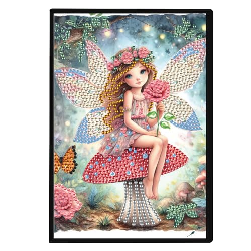 Generische Elf Fairy Special geformte 50 Seiten Diamantmalerei Notizbücher Keine Linien Diamantmalerei Journal Notebook für Geburtstage oder Weihnachtsgeschenke von Generic