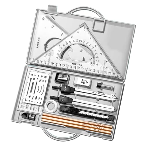Geometrie-Set, 410 g, 16-teiliges Präzisions-Zeichen-Set, komplette Messwerkzeuge, , Geodreieck, Radiergummi, Anspitzer mit Aufbewahrungstasche für Studenten, Architekten Geometrie-Set, 410 g, 16-teiliges Präzisions-Zeichen-Set, komplette Messwerkzeuge, , Geodreieck, Radiergummi, Anspitzer mit Aufbewahrungstasche für Studenten, Architekten von Generic
