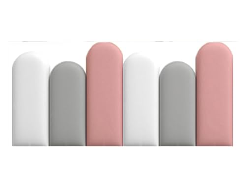 Gepolsterte Wandpaneele, Wasserdichte Weiche Wandaufkleber, 3D Selbstklebende Wandpaneele, Wiederverwendbare Kinderzimmer Kopfteil Deko für Wandgestaltung(Pink,55x120cm) von Generic