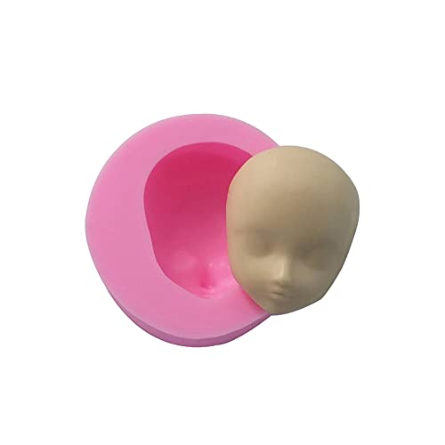 Gesichtsform – 3D Puppenkopf Baby Gesicht Silikon Kuchenformen | Fondant Kuchen Dekorieren Werkzeuge DIY Silikonformen für Schokolade Süßigkeiten Ton Handgemachte von Generic