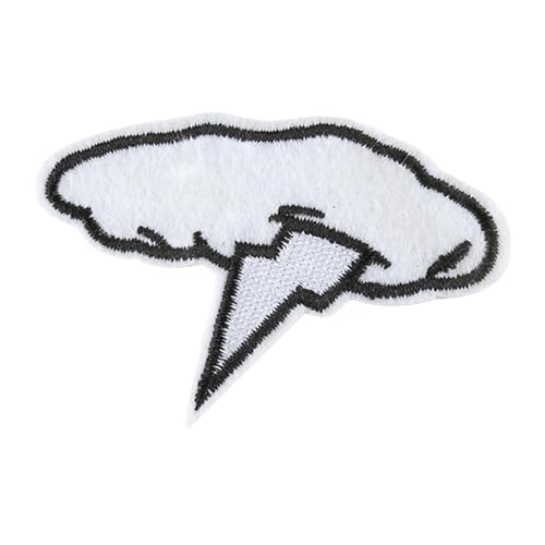 Gestickter Patch - Personalisierte Lightnings -Abzeichen, Klebstoff -Tuch -Accessoire | Für Bekleidungsschuhe Hüte Gepäcktaschen DIY Dekoration Custom Bonb Bonbroidery Arts and Crafts von Generic