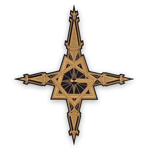Ghost Inspired Papa Emeritus IV Star Cross Patch - Großes Schwarz & Gold Rock Band Logo Aufbügler oder Aufnähen Applikation für Metall & Gothic Jacken, Westen, Rucksäcke, 8,6 × 25,4 cm Ghost Inspired Papa Emeritus IV Star Cross Patch - Großes Schwarz & Gold Rock Band Logo Aufbügler oder Aufnähen Applikation für Metall & Gothic Jacken, Westen, Rucksäcke, 8,6 × 25,4 cm von Generic
