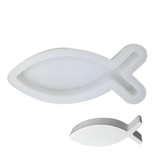 Gießform - Fischform, Silikonform | Kerzenhalter für Weihnachtskerzen, Kerzengießform für Kerzen in Fischform für die Familie, 4,96 x 2 Gießform - Fischform, Silikonform | Kerzenhalter für Weihnachtskerzen, Kerzengießform für Kerzen in Fischform für die Familie, 4,96 x 2 von Generic