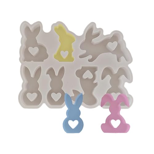 Gießform Harz Kaninchen, Seifenform Kaninchen | Wiederverwendbare Silikonseifenform Kaninchen Form | 7 Hohlräume Festival Kerzenform, Paare Dekorationen Gießform Harz Kaninchen, Seifenform Kaninchen | Wiederverwendbare Silikonseifenform Kaninchen Form | 7 Hohlräume Festival Kerzenform, Paare Dekorationen von Generic