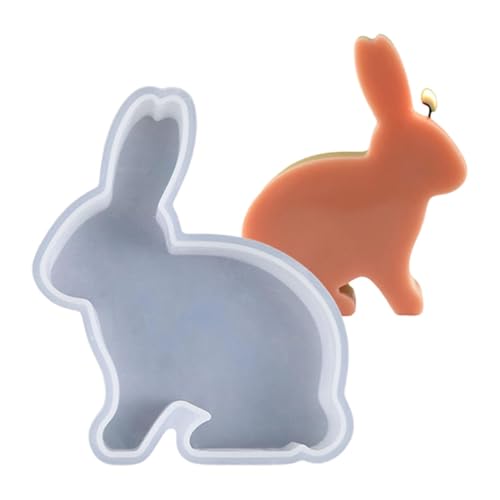 Gießform für Osterhasen, Kerzenformen für Osterhasen, Silikonform für handgefertigte Kerzen mit Hase, glatte Innenwand-Kunsthandwerk von Generic