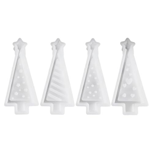 Gießform für Weihnachtskerzen | Weihnachtsbaum Form Für Ornamente,4 Stücke Einfache Entformung Silikon Handwerk Gussform Für Heimstudio Kunstprojekt Erwachsene Kinder Gießform für Weihnachtskerzen | Weihnachtsbaum Form Für Ornamente,4 Stücke Einfache Entformung Silikon Handwerk Gussform Für Heimstudio Kunstprojekt Erwachsene Kinder von Generic
