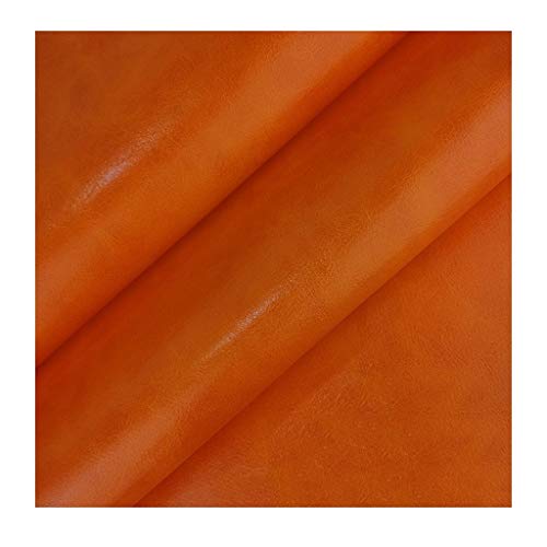Glänzendes Kunstleder-Polsterstoff Meterware 160cm Breit Weich Wasserdicht 0.7 Mm Dick Kunstleder für Heimwerker, Möbel, Taschen(Oranje,1.6X2m) von Generic