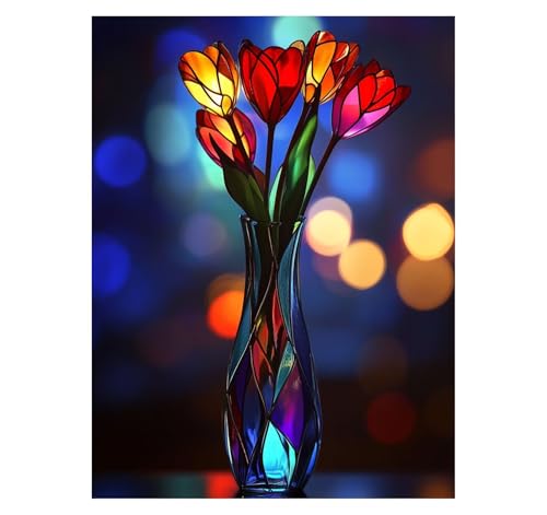 Glas Malen Nach Zahlen Erwachsene Blume Malen Nach Zahlen 40 x 30CM DIY Basteln Erwachsene Klarheit Farbe Leinwan Bilder mit Acrylfarben Set 3 Typen Pinsel für Wanddeko Wohnzimmer, Geschenke YH2-3862 Glas Malen Nach Zahlen Erwachsene Blume Malen Nach Zahlen 40 x 30CM DIY Basteln Erwachsene Klarheit Farbe Leinwan Bilder mit Acrylfarben Set 3 Typen Pinsel für Wanddeko Wohnzimmer, Geschenke YH2-3862 von Generic