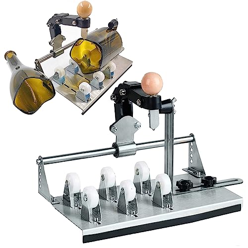 Glasflaschenschneider-Set, Edelstahl-Schneidemaschinen-Set für Wein, Schnittstärke: 2–8 mm, Glasschneider-Set für alle Formen und Verschiedene Winkel, Bier, Whisky, Wein von Generic