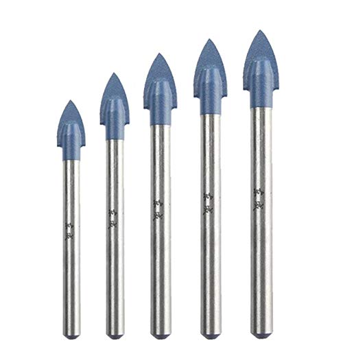 Glasfliesen-Bohrer-Set Diamant-Wolframkarbid-Speerkopf Keramikfliesen-Marmorspiegel-Bohrer Praktisch (5 mm) von Generic