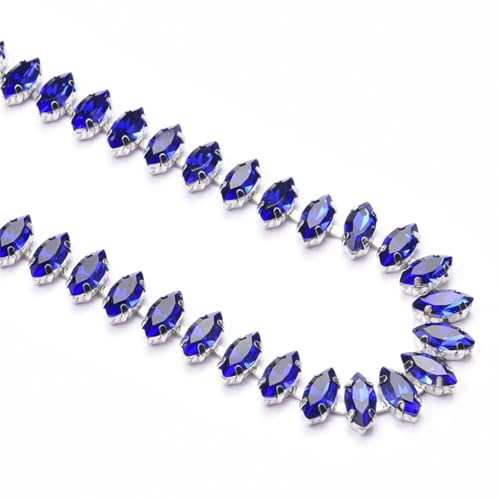 Glaskristallverzierung, Strass, Nähen, Basteln, dekorative Tassenkette, Kleid, Gürtel, Kleidung, Schmuckzubehör, Saphir, 1 cm breit, 45 cm lang Glaskristallverzierung, Strass, Nähen, Basteln, dekorative Tassenkette, Kleid, Gürtel, Kleidung, Schmuckzubehör, Saphir, 1 cm breit, 45 cm lang von Generic