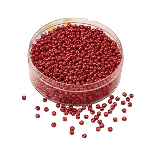 Glasperlen für Schmuck erleichtern das Fädeln, Einstellen von Händen und Augen und Spacer Perlen für feines Armband | Vistaprint Small Smooth Round Spacers Bastelperlen Perlen, bra von Generic