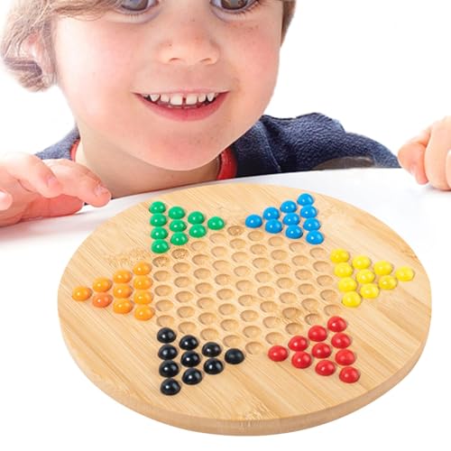 Glasperlen für chinesische Damen – chinesisches Damespiel-Set | Glasperlen mit sechseckigem Damespiel aus Holz, klassisches Tischspiel für Freunde und Familie, Gesellschaftsspiel von In Glasperlen für chinesische Damen – chinesisches Damespiel-Set | Glasperlen mit sechseckigem Damespiel aus Holz, klassisches Tischspiel für Freunde und Familie, Gesellschaftsspiel von In von Generic