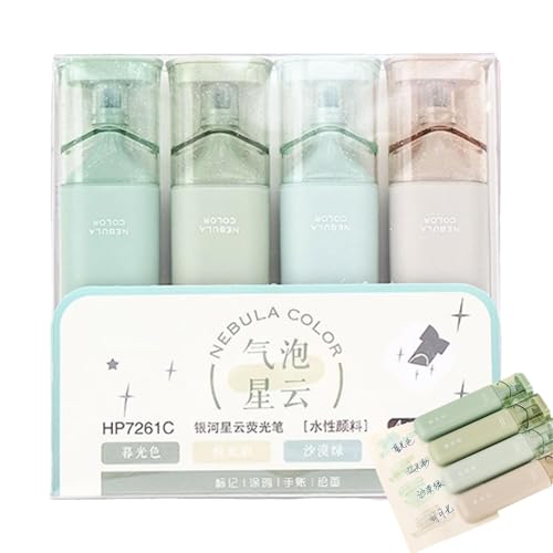 Glitter Highlighter - 4er Set strahlende Flash-Marker -Stifte, Schmierstifte - Resistent Farbstifte Lebendige Tinte Funkelnde Marker | Auffällige Glitzerstift-Kollektion, glatte dekorative von Generic