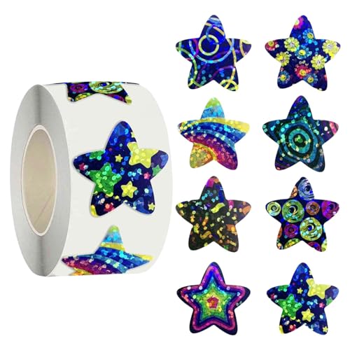 Glitter Star Stickers - Self-Adhesive Stickers | Scrapbooking Stickers | 500pcs Kids Sticker Roll Reusable | Early Learning Classes Rewards Crafts Enthusiast Decals For Envelopes, & Scrapbooking Glitter Star Stickers - Self-Adhesive Stickers | Scrapbooking Stickers | 500pcs Kids Sticker Roll Reusable | Early Learning Classes Rewards Crafts Enthusiast Decals For Envelopes, & Scrapbooking von Generic