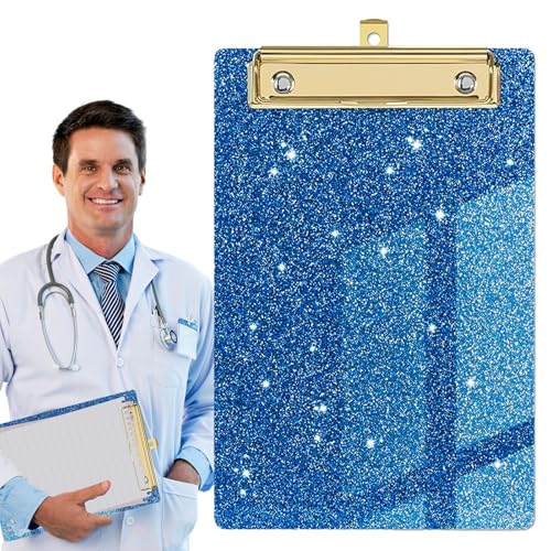 Glitzer -Zwischenablage - Glänzender Schreibblockhalter, Glänzendes Clipboard | Langlebige Papierclip -Schreiboberfläche, Leichte Bürozubehör Für Schulklassenzimmerschreibtisch Notizen Organisation Nu von Generic