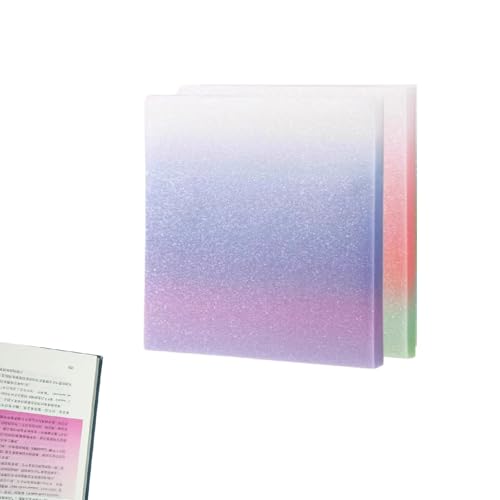 Glitzernde Haftnotizen, 2026 neue Glitzer-Notizblöcke, durchsichtige, selbstklebende Haftnotizen, kleine Aufgabenliste, Bürobedarf(2Pack,S) von Generic