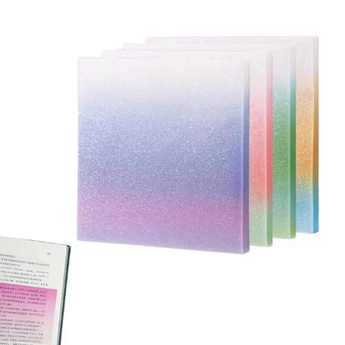 Glitzernde Haftnotizen, 2026 neue Glitzer-Notizblöcke, durchsichtige, selbstklebende Haftnotizen, kleine Aufgabenliste, Bürobedarf(4Pack,S) von Generic