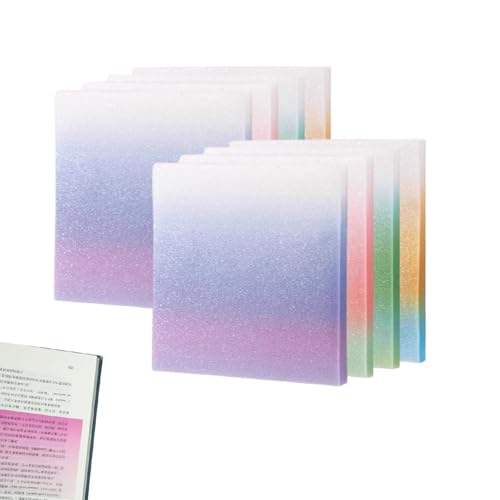 Glitzernde Haftnotizen, 2026 neue Glitzer-Notizblöcke, durchsichtige, selbstklebende Haftnotizen, kleine Aufgabenliste, Bürobedarf(8Pack,S) von Generic