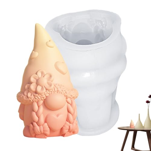Gnom -Schimmelpilz -Set - Osterkerzenformen, 3D -Silikon -Gnom -Seifenform Für Ton, Harz, Gipskunst | Kreatives -Ornamentform Für Kerzenherstellung, Fondant, Handwerksprojekte, Urlaubsdekorationen von Generic