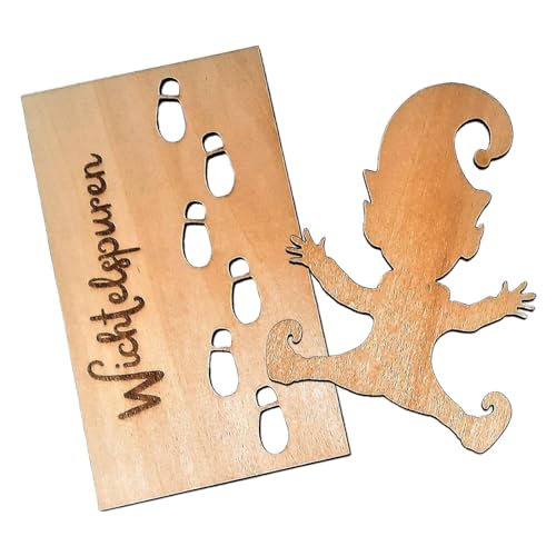 Gnome Stencil Footprints - Christmas Decoration Indoor, Gnome Door Accessories | Reusable Christmas Snow Spray Stencils, Christmas Window Stencils for Snow Spray, Footprint Template von Generic