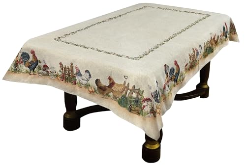 Gobelin Tischdecke Osternacht 240x140cm Henne und Hahn Webdecke Jacquard Gobelin Tischdecke Osternacht 240x140cm Henne und Hahn Webdecke Jacquard von Generic