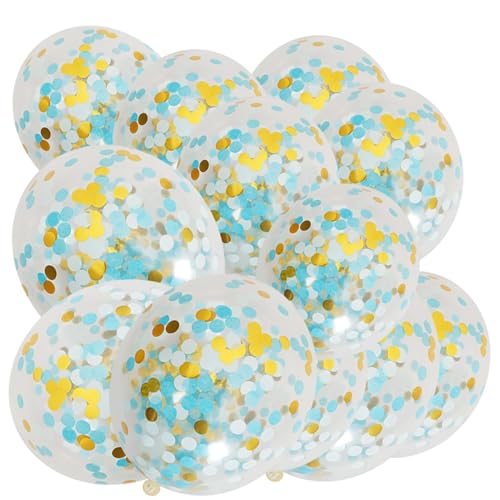 Goldene Konfetti-Latex-Luftballons, Pailletten-Ballon, Party-Ballon, 30,5 cm, Latex-Konfetti-Ballons, Party-Dekoration mit mehrfarbigen Pailletten mit Papier Goldene Konfetti-Latex-Luftballons, Pailletten-Ballon, Party-Ballon, 30,5 cm, Latex-Konfetti-Ballons, Party-Dekoration mit mehrfarbigen Pailletten mit Papier von Generic