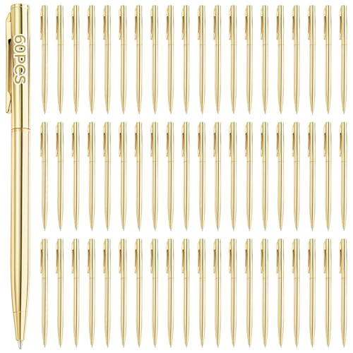 Goldfarbene Metallkörper-Klickstifte, 60 Stück, einziehbarer Kugelschreiber, glatter Durchfluss, Bürobedarf, mittlere Spitze, professionelle Schreibgeräte, Business-Meeting-Stifte Goldfarbene Metallkörper-Klickstifte, 60 Stück, einziehbarer Kugelschreiber, glatter Durchfluss, Bürobedarf, mittlere Spitze, professionelle Schreibgeräte, Business-Meeting-Stifte von Generic