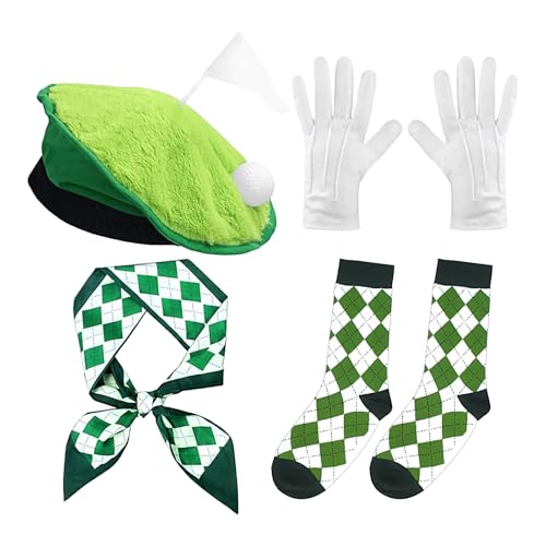Golf Kostüm | Einzigartiger Partyhut | Partyartikel Leichtes Festliches Zubehör Set für Outdoor Damen Herren Golfer Party Festival Golf Kostüm | Einzigartiger Partyhut | Partyartikel Leichtes Festliches Zubehör Set für Outdoor Damen Herren Golfer Party Festival von Generic