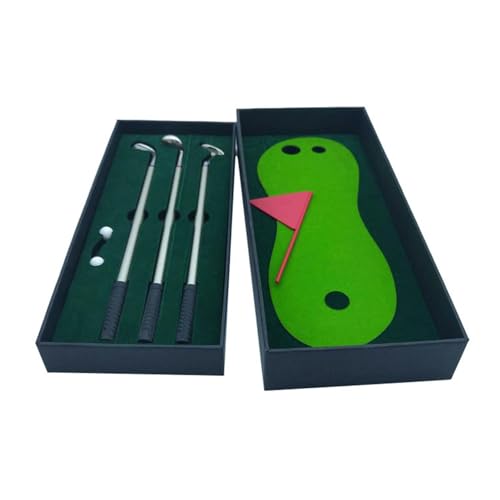 Golfstifte, Golfschläger-Set | Golf-Kugelschreiber - kleine Golfstifte, Bürospiele mit Putting Green, 3 Golfschläger, Kugelschreiber, 2 Bälle für Golfer und Kollegen von Generic