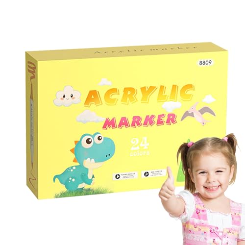Graffiti-Marker für Acrylfarbenmarker | Permanent Paint Marker 12/24/36 Farben – Wassermarker mit weicher Spitze, schnell trocknender Graffiti-Marker für Sie Graffiti-Marker für Acrylfarbenmarker | Permanent Paint Marker 12/24/36 Farben – Wassermarker mit weicher Spitze, schnell trocknender Graffiti-Marker für Sie von Generic