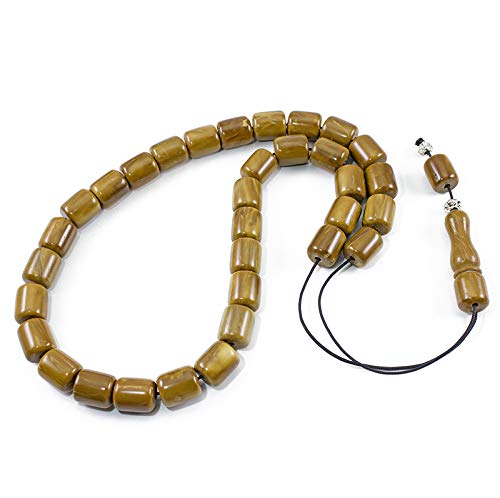 Griechische handgefertigte Komboloi-Perlen aus Walnussholz von Generic