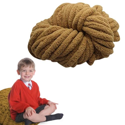 Grobes flauschiges Garn Chunky Chenille-Garn zum Häkeln | Grobes Garn zum Häkeln | Chenille-Garn dick flauschig grob weich von Generic