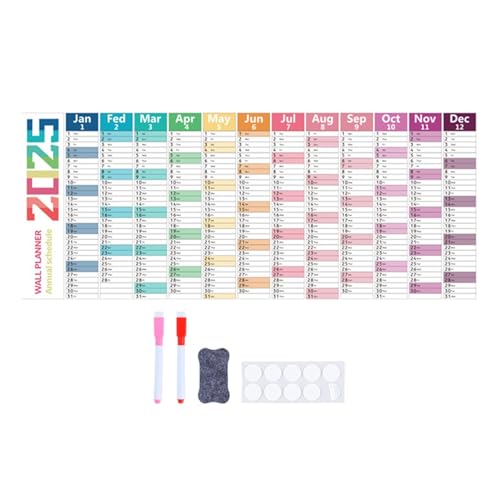 Großer Wandkalender 2025 trocken abwischbar, laminierter Wandkalender 2025 | 12 Monate Jahreswandplaner mit Stift und Radiergummi | Großer Jahreswandplaner mit Stift zum Planen der Großer Wandkalender 2025 trocken abwischbar, laminierter Wandkalender 2025 | 12 Monate Jahreswandplaner mit Stift und Radiergummi | Großer Jahreswandplaner mit Stift zum Planen der von Generic
