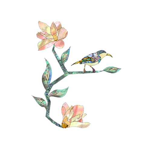 Guitar Inlay Sticker - Tragbare Rose Magnolia -Abziehbilder, Leichter Gitarrenkörper | Lange Anhaltende Kopfstock -Dekorationsaufkleber, Bass Abnehmbare Akustik Für Musikinstrumente Custom Accessoires von Generic
