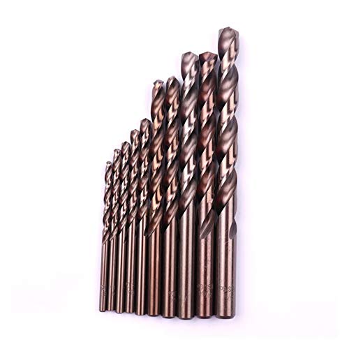 HSS-Spiralbohrer Kobaltbohrer 2 Stück HSS-Kobaltbohrer Metallbohren Runder Gerader Schaft Mini-Spiralbohrer Werkzeug 1/8 Zoll Bis 21/64 Zoll Praktisch (S08) von Generic