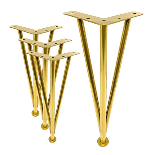 Haarnadel-Tischbeine aus Edelstahl, Haarnadelfüße, DIY-goldene Haarnadel-Couchtischbeine, robuste Möbelbeine aus Metall, Beine für Beistelltisch, Sofafüße, 4er-Set Haarnadel-Tischbeine aus Edelstahl, Haarnadelfüße, DIY-goldene Haarnadel-Couchtischbeine, robuste Möbelbeine aus Metall, Beine für Beistelltisch, Sofafüße, 4er-Set von Generic
